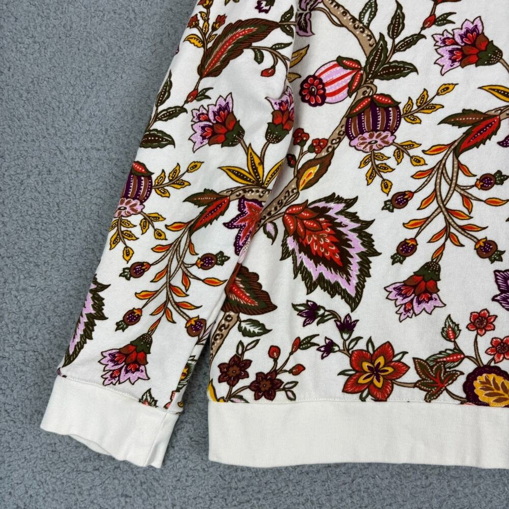 Talbots Floral Top XL Crewneck Sweatshirt Blooming Jacobean 100% Cotton 2025 - Picture 12 of 15